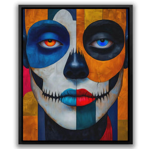 Colorful Day of the Dead - Macabre Canvas Print