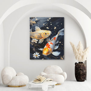 Colorful Koi Pond - Luxury Wall Art