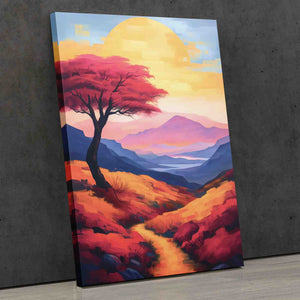 Colorful Prairie - Orange Wall Art