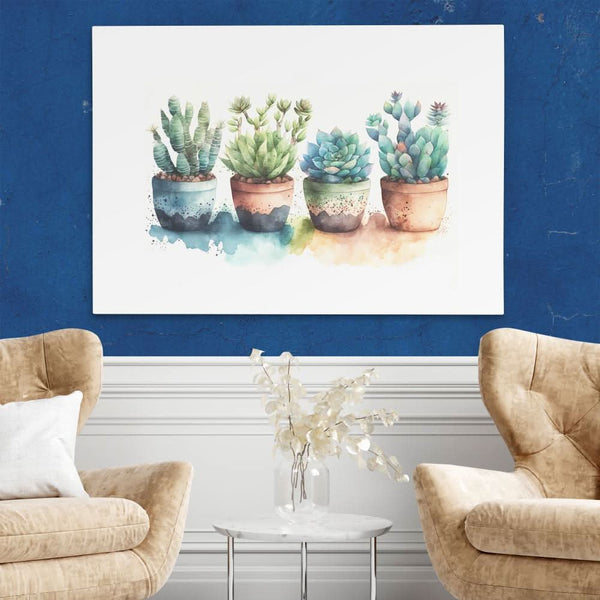Colorful Succulents in a room