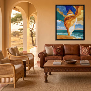 Conch Shell Rising - Luxury Wall Art