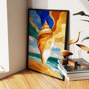 Conch Shell Rising - Luxury Wall Art