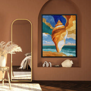 Conch Shell Rising - Luxury Wall Art