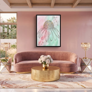 Coneflower Nodding Pale โ coneflower nodding pale sq pink pleasure 1port framed black