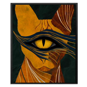 Copper Cat Oracle - Large Abstract Canvas Print