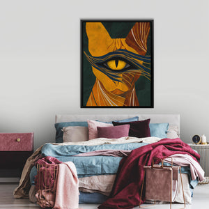 Copper Cat Oracle - Gold Cat Canvas Print