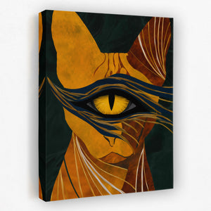 Copper Cat Oracle - Animals Canvas Wall Art