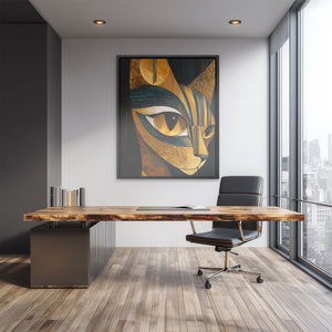 Copper Feline Fragments - Luxury Wall Art