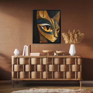 Copper Feline Fragments - Luxury Wall Art