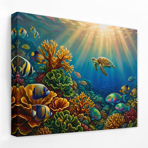 Coral Reef Sunlight โ Coral Reef Sunlight Landscape Side View Mirror Wrap 175