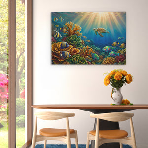 Coral Reef Sunlight โ Coral Reef Sunlight Floral Dining Room Landscape 99