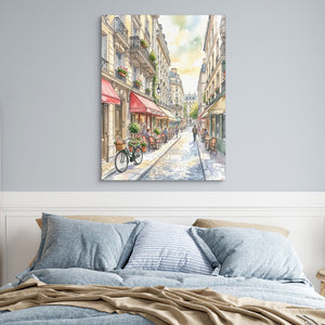 Corner Cafe — corner cafe sq blue bedroom 1port flush print