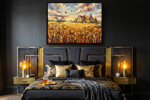 Cornfield Poppies โ cornfield poppies bedroom with window 2 1land framed black