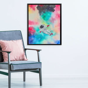 Cosmic Astronaut Drift - Luxury Wall Art