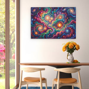 Cosmic Nebula Explosion โ Cosmic Nebula Explosion Floral Dining Room Landscape 100