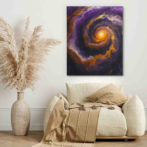 Cosmic Storm - Purple Canvas Wall Art