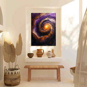 Cosmic Storm - Milky Way Wall Art in Black Frame