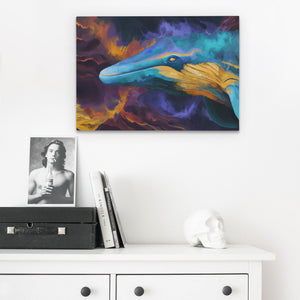 Cosmic Whale Drift - Luxury Wall Art