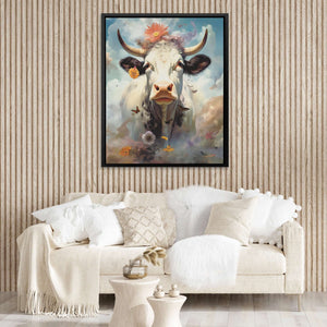 Cow Bells - Country Wall Art in Black Frame