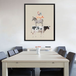 Cow Donkey Pig Chicken - Luxury Wall Art