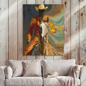 Cowboy Horse Motion - Luxury Wall Art