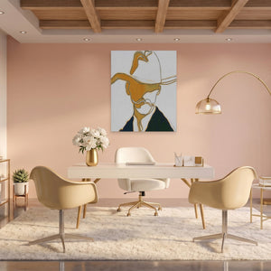Cowboy Ochre Silhouette - Luxury Wall Art
