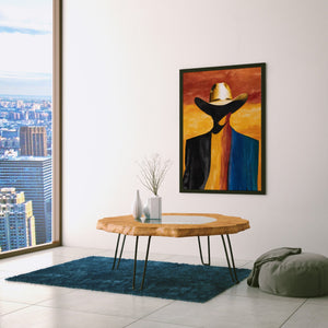 Cowboy Sunset Silhouette - Luxury Wall Art