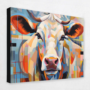 Cow's Loving Gaze - Animals Canvas Wall Art