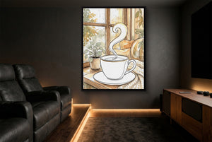 Cozy Window Cup โ cozy window cup home theater room interior 1port framed black