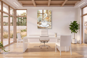 Cozy Window Cup โ cozy window cup office space with desk 3 1port flush print