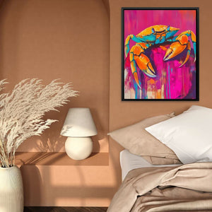 Crab And Claws - Colorful Coastal Canvas Print