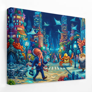 Crabs Morning Traffic - Luxury Wall Art