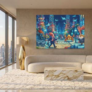 Crabs Morning Traffic - Luxury Wall Art