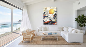 Crane Golden Flight โ crane golden flight beachside villa 1port flush print