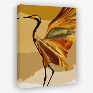 Crane Golden Wings — Crane Golden Wings Portrait Side View Mirror 268