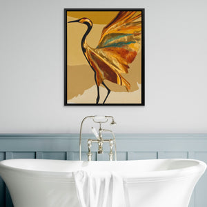 Crane Golden Wings — Crane Golden Wings Bathtub Wall Art 28