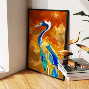 Crane Inferno Rising — Crane Inferno Rising New Living Room Wall Apartment Zoom 189