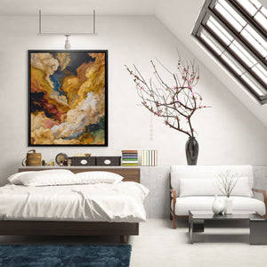 Crane Sumi-e — Crane Sumi e Lighted Room 151