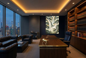 Crane Waterfall Pines — crane waterfall pines office with city view 4 1port flush print