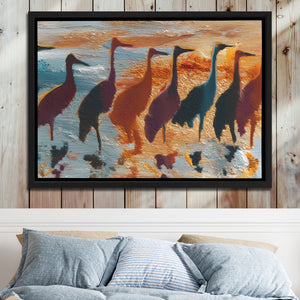 Cranes Golden Migration — Cranes Golden Migration Bed 2 Wood Panel 13