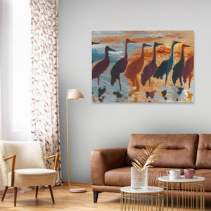 Cranes Golden Migration — Cranes Golden Migration New Curtains Land 157