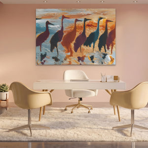 Cranes Golden Migration — Cranes Golden Migration Pink Office Land 211