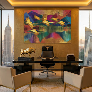 Cranes Mountain Reflection — Cranes Mountain Reflection Pent Bull Land 194