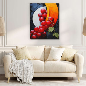 Crescent Grapes - Large Abstract Canvas Print