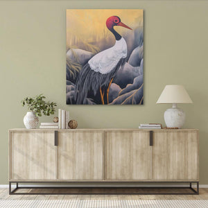 Crimson Crane - Luxury Wall Art