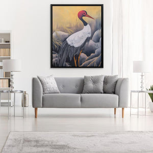 Crimson Crane - Luxury Wall Art