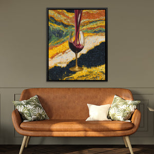 Crimson Pour Mosaic - Luxury Wall Art