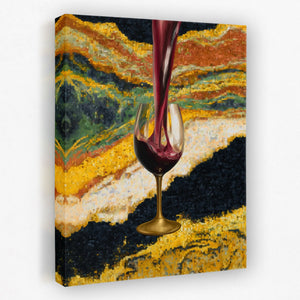 Crimson Pour Mosaic - Luxury Wall Art