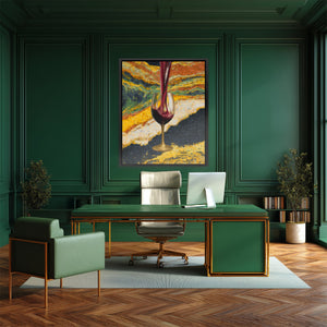 Crimson Pour Mosaic - Luxury Wall Art