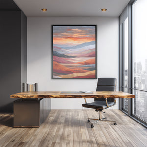 Crimson Ridges - Luxury Wall Art